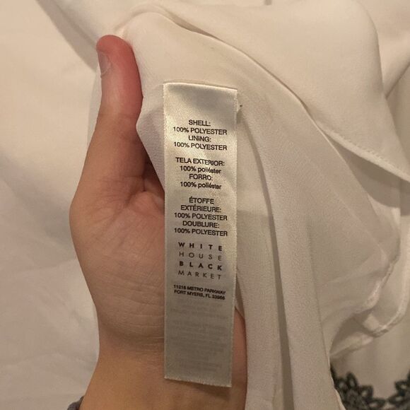 White House Black Market Medallion Embroidered Blouse Size 10 NWOT - Picture 9 of 12